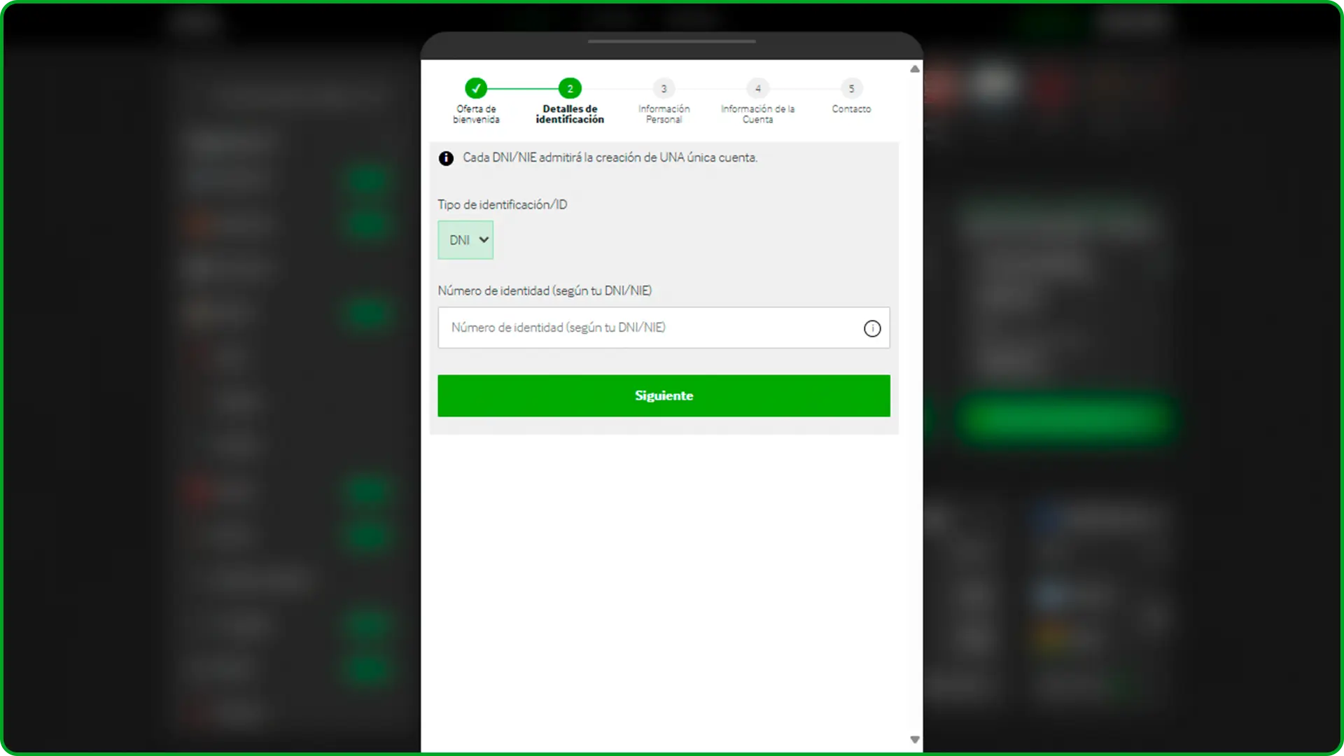 Echa un vistazo al proceso de creación de una cuenta en Betway.
